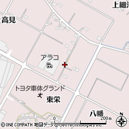 愛知県豊田市吉原町東栄周辺の地図