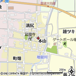 京都府亀岡市稗田野町天川本山周辺の地図