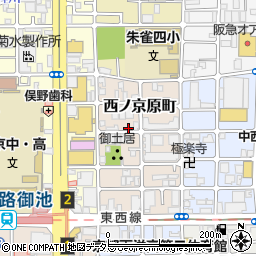 京都府京都市中京区西ノ京原町周辺の地図