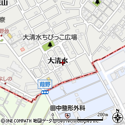 愛知県東海市富木島町大清水周辺の地図