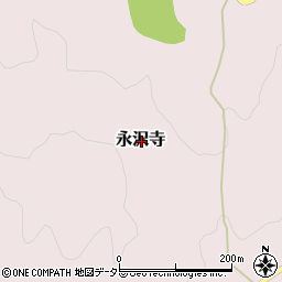 兵庫県三田市永沢寺周辺の地図