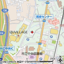 静岡県伊豆の国市田京166周辺の地図