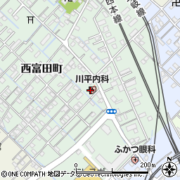 川平内科周辺の地図
