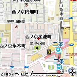 京都府京都市中京区西ノ京星池町周辺の地図