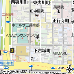 京都府京都市中京区古城町周辺の地図