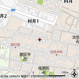 滋賀県蒲生郡日野町村井1302周辺の地図