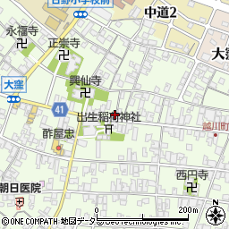 滋賀県蒲生郡日野町大窪594周辺の地図