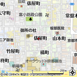 京都府京都市中京区俵屋町周辺の地図