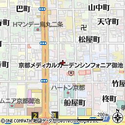 タイムズ車屋町二条駐車場周辺の地図