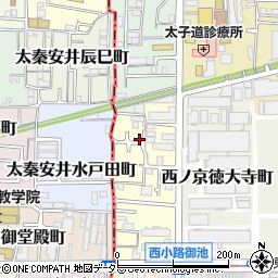 京都府京都市中京区西ノ京月輪町周辺の地図