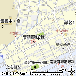瀬名橘町公民館周辺の地図