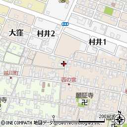 滋賀県蒲生郡日野町村井1262周辺の地図