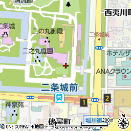 二条城駐車場周辺の地図