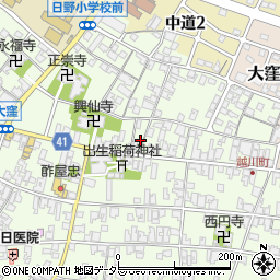 滋賀県蒲生郡日野町大窪595周辺の地図