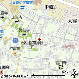 滋賀県蒲生郡日野町大窪598周辺の地図