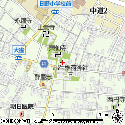 滋賀県蒲生郡日野町大窪584周辺の地図