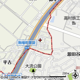 愛知県豊田市駒場町茶袋周辺の地図