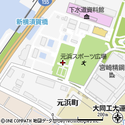 東海市　元浜スポーツ広場周辺の地図