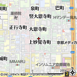 京都府京都市中京区上妙覚寺町周辺の地図