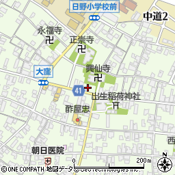 滋賀県蒲生郡日野町大窪582周辺の地図