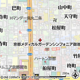 京都府京都市中京区仁王門突抜町周辺の地図