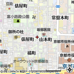 京都府京都市中京区尾張町周辺の地図