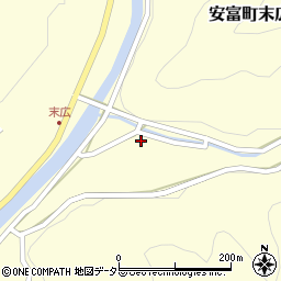 兵庫県姫路市安富町末広233周辺の地図