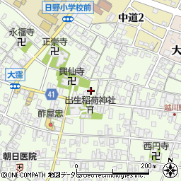 滋賀県蒲生郡日野町大窪588周辺の地図