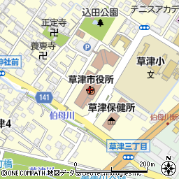 滋賀銀行草津市役所代理店 ＡＴＭ周辺の地図