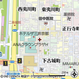 京都府京都市中京区二条油小路町周辺の地図