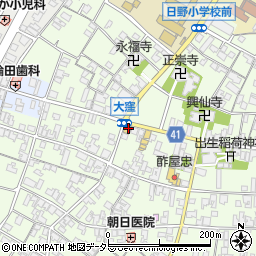 滋賀県蒲生郡日野町大窪561周辺の地図