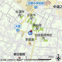 滋賀県蒲生郡日野町大窪576周辺の地図