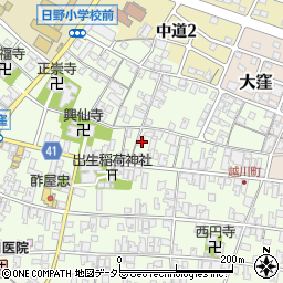滋賀県蒲生郡日野町大窪119周辺の地図