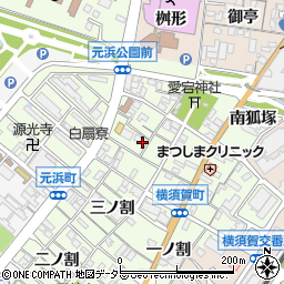 愛知県東海市横須賀町周辺の地図