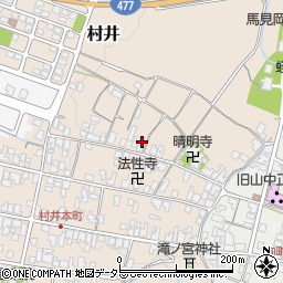 滋賀県蒲生郡日野町村井1177周辺の地図