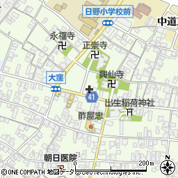 滋賀県蒲生郡日野町大窪573周辺の地図