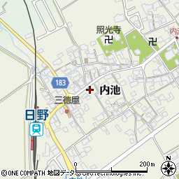 滋賀県蒲生郡日野町内池885周辺の地図