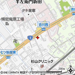 松屋静岡七ツ新屋店周辺の地図