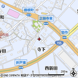 愛知県大府市横根町寺下周辺の地図