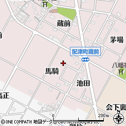 愛知県豊田市配津町（馬騎）周辺の地図