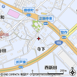 愛知県大府市横根町（寺下）周辺の地図