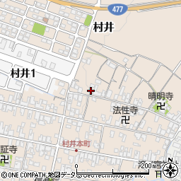 滋賀県蒲生郡日野町村井1187周辺の地図