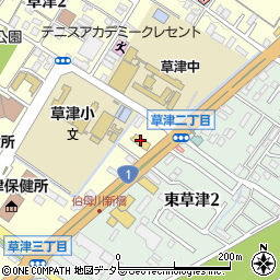 餃子の王将国道草津店周辺の地図