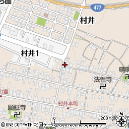 滋賀県蒲生郡日野町村井1191周辺の地図