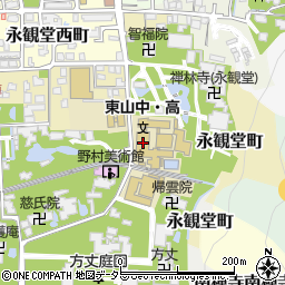 東山高等学校周辺の地図