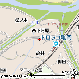 京都府亀岡市篠町山本西下河原周辺の地図