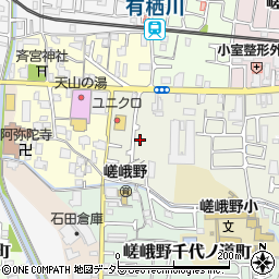 京都府京都市右京区嵯峨野秋街道町周辺の地図