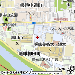 京都府京都市右京区嵯峨五島町周辺の地図