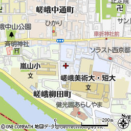 京都府京都市右京区嵯峨五島町周辺の地図