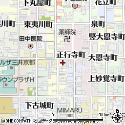 京都府京都市中京区正行寺町周辺の地図
